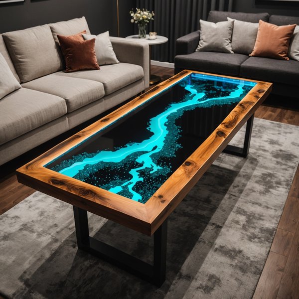 Table resine epoxy led : l'atout tendance pour votre intérieur